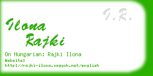 ilona rajki business card